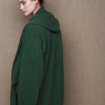 Luxury Womens Cashmere Cardigan Coat Green
