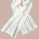 Sarah Luxury Cashmere Scarf Ireland in Cream -Madigan Cashmere