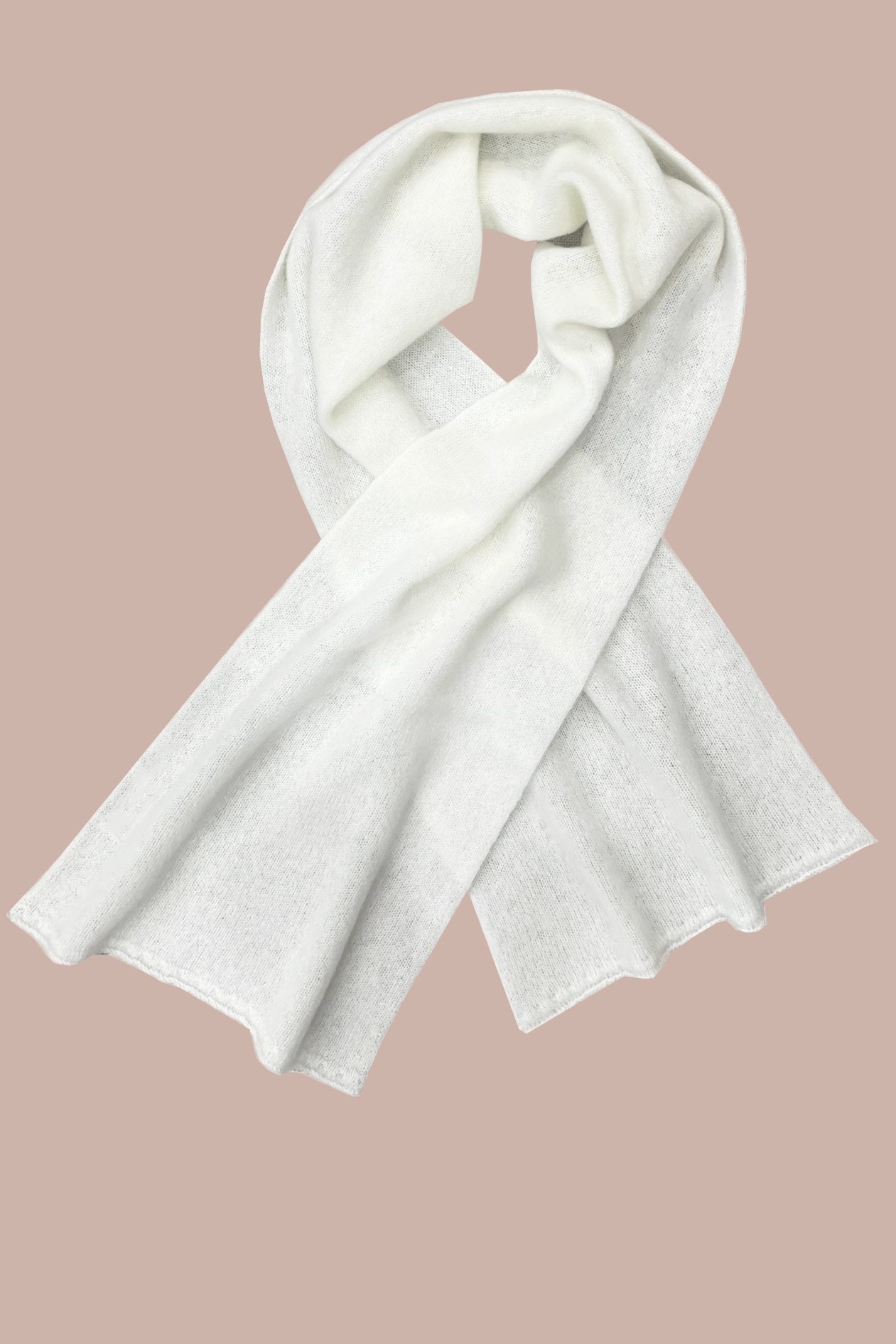 Sarah Luxury Cashmere Scarf Ireland in Cream -Madigan Cashmere
