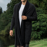 Luxury Men's Cashmere Coat in Grey