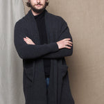 Luxury Men's Cashmere Coat in Grey