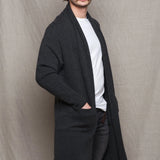 Luxury Men's Cashmere Coat in Grey