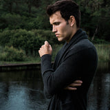Luxury Men's Cashmere Coat in Grey