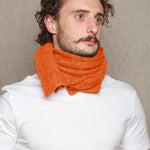 Luxury Fisherman Men's Cashmere Scarf Orange