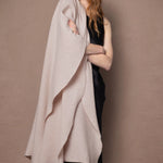 Large Cashmere Wrap Shawl in Beige