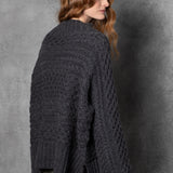 Luxury Cashmere Irish Aran Sweater in grey
