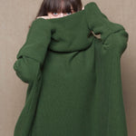 Luxury Cashmere Oversized Sweater in Green