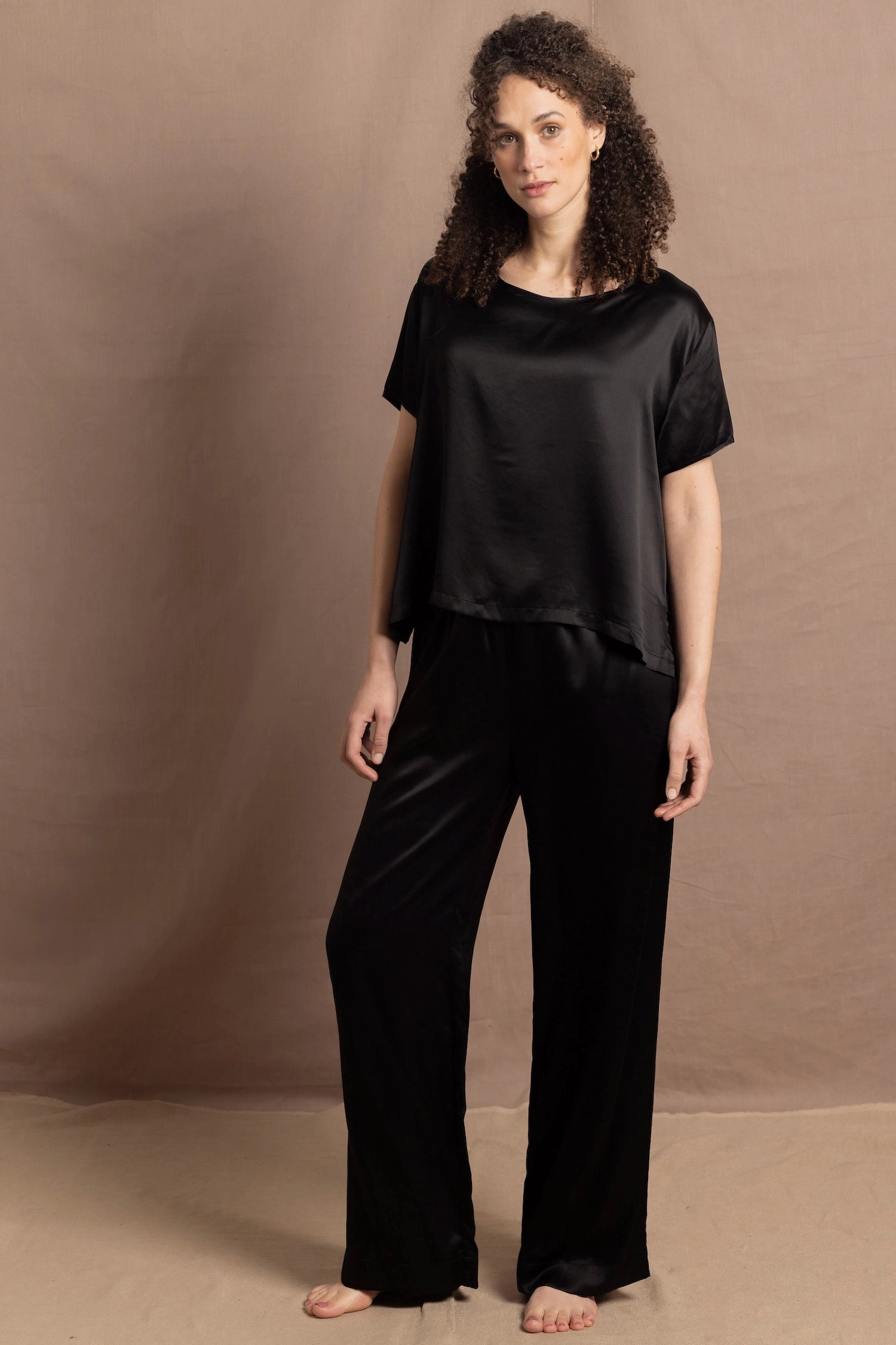 100% Pure Silk Oversized Tee and matching Trousers