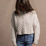 Róisín Cashmere Aran Cardigan | Cream
