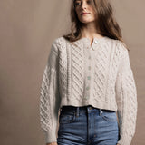 Róisín Cashmere Aran Cardigan | Cream
