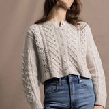 Róisín Cashmere Aran Cardigan | Cream