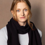 pure cashmere scarf in black