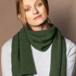 luxury cashmere scarf in green