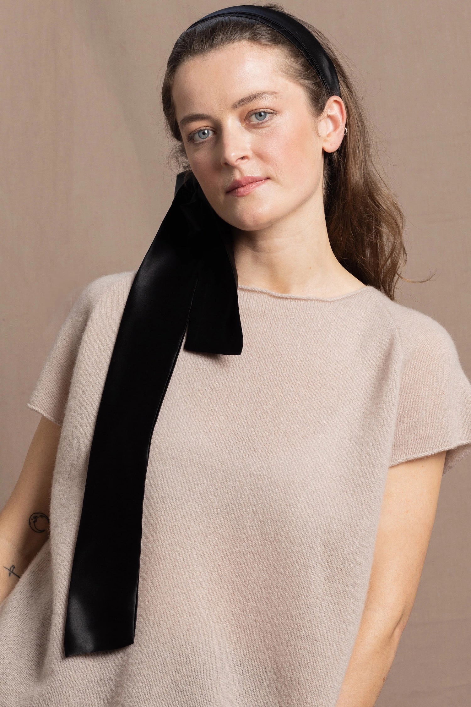 100% Silk Long Tie Scarf or Belt in Black