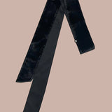 Luxury Silk Velvet Belt in Black