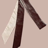 Luxury Silk Velvet Belt in Light Pink