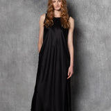 Luxury Silk Long Dress in Black