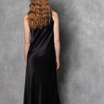 Luxury Silk Long Dress in Black