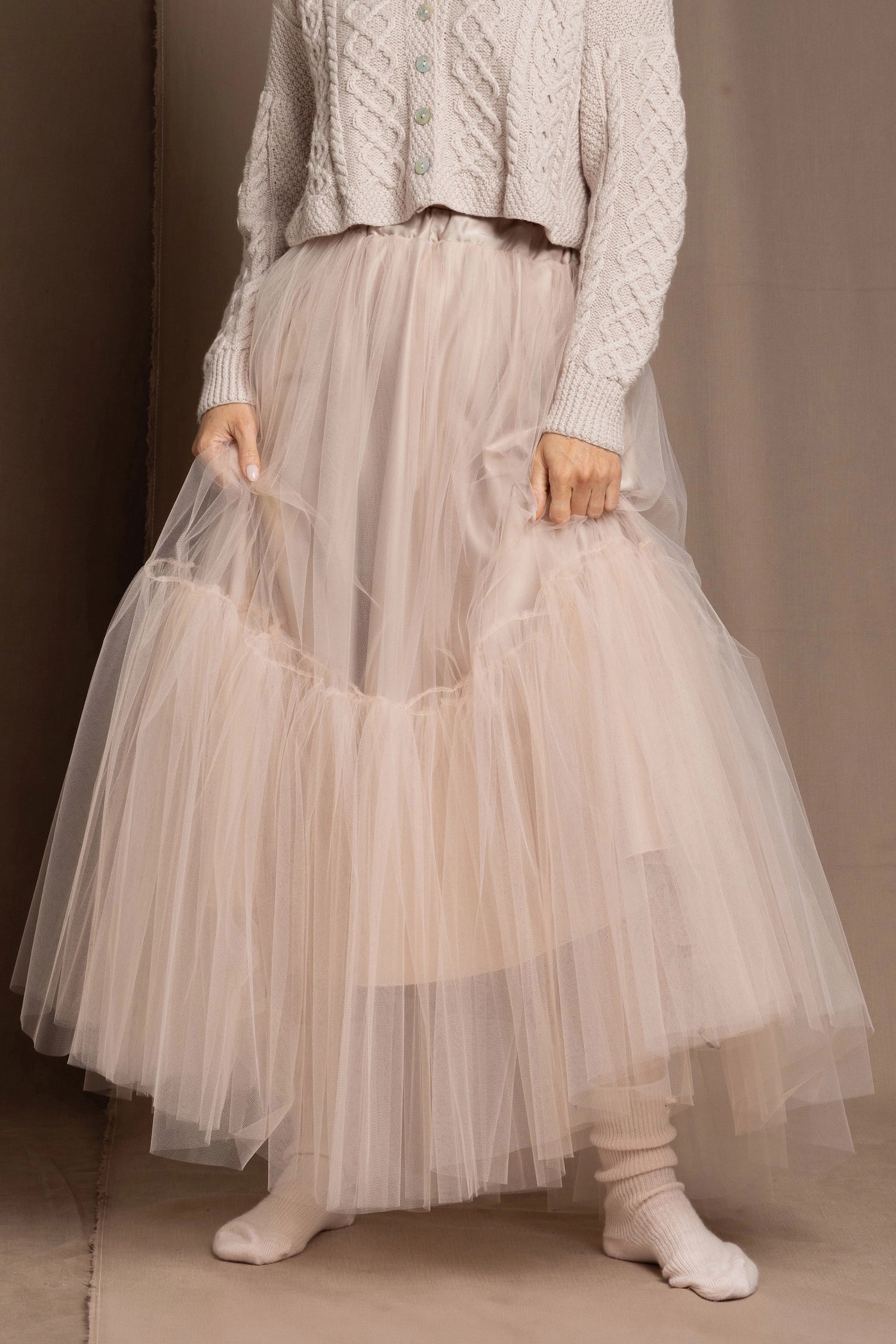 tulle skirt in light pink