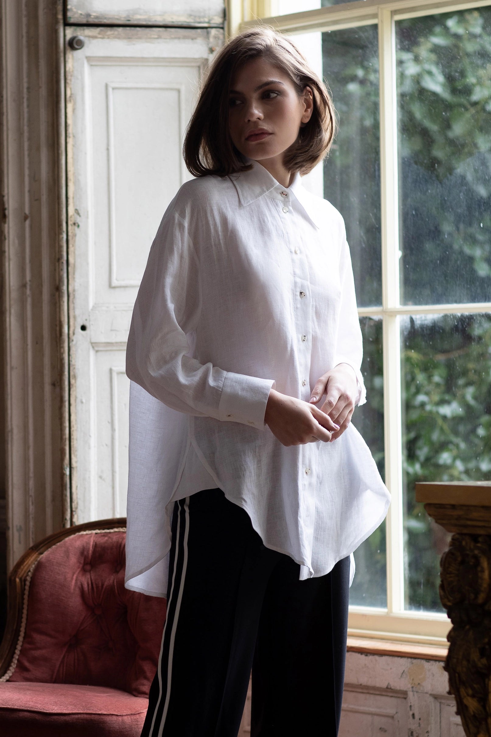 Flowy top silk tops