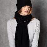 luxury cashmere scarf in black