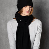 luxury cashmere scarf in black