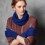 Cashmere Snood in Bright Blue