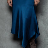 Síoda Asymmetrical Silk Skirt | Teal