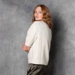 Cashmere Irish Aran Sweater in Cream