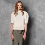 Cashmere Irish Aran Sweater in Cream