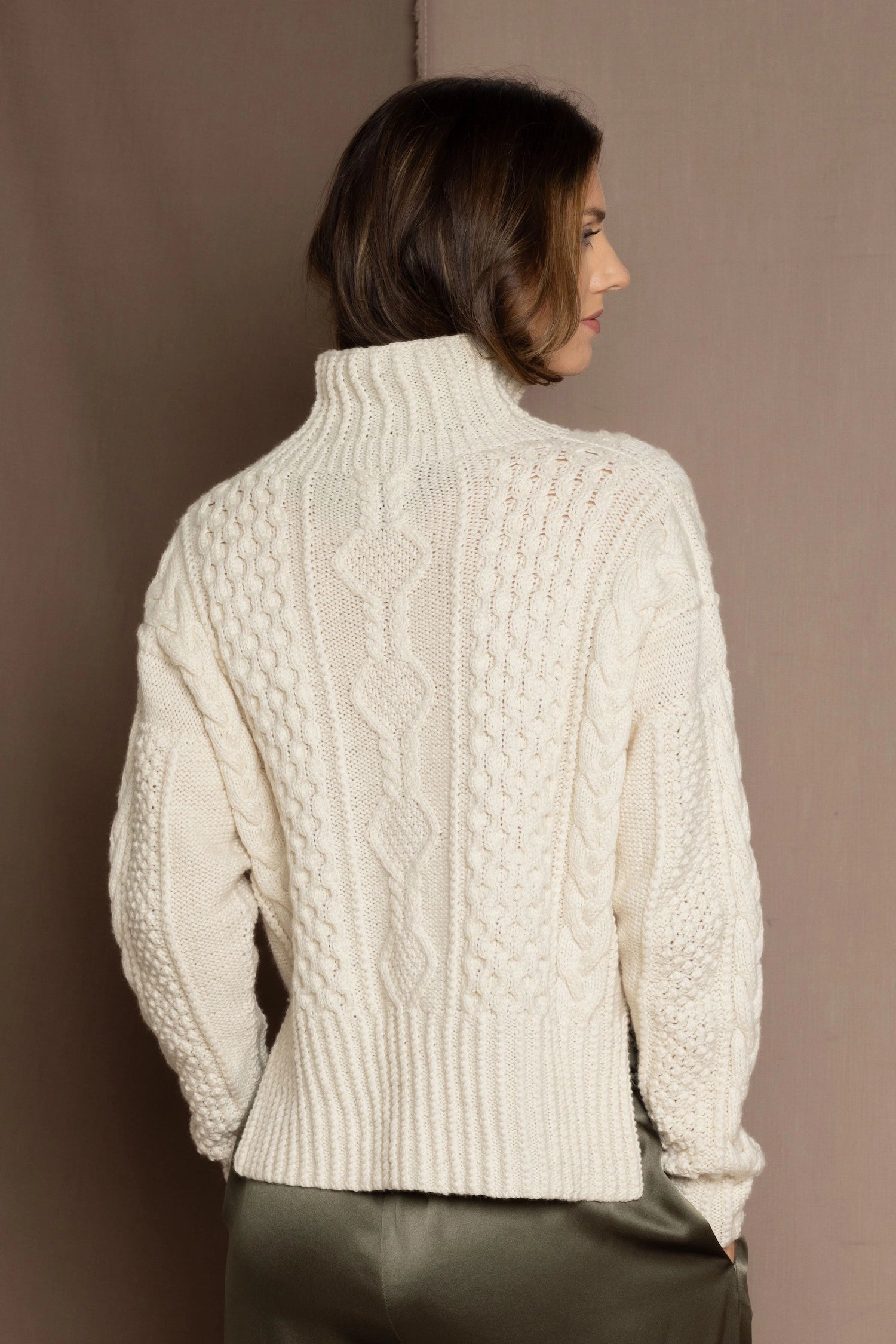Luxury Cashmere Aran Irish Sweater