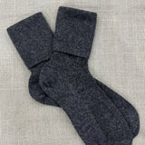 Cashmere Boot Socks in Grey
