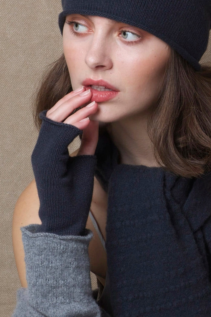 Luxury Cashmere Gloves Blue