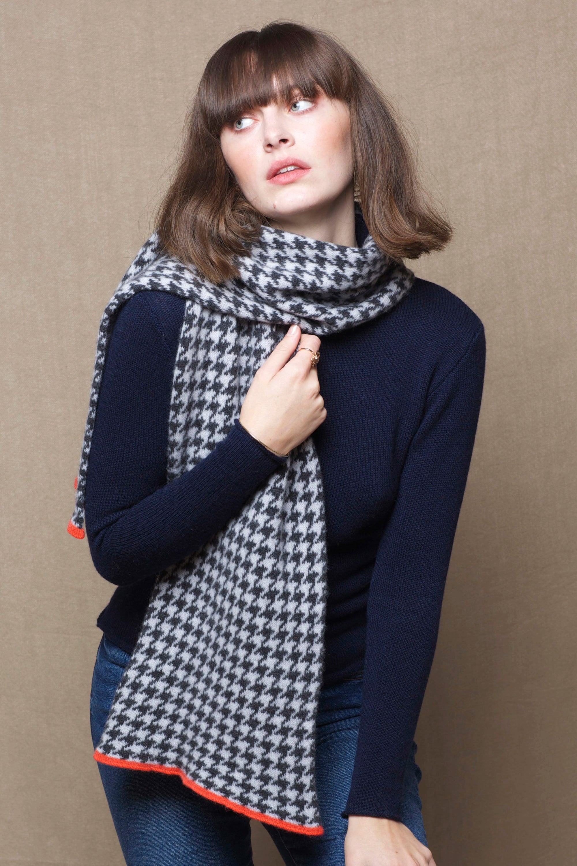 Houndstooth scarf best sale