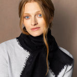 light luxury cashmere scarf in black
