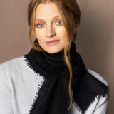 light luxury cashmere scarf in black