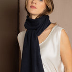 cashmere scarf in blue