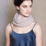 Luxury Cashmere Snood Scarf in Neutral