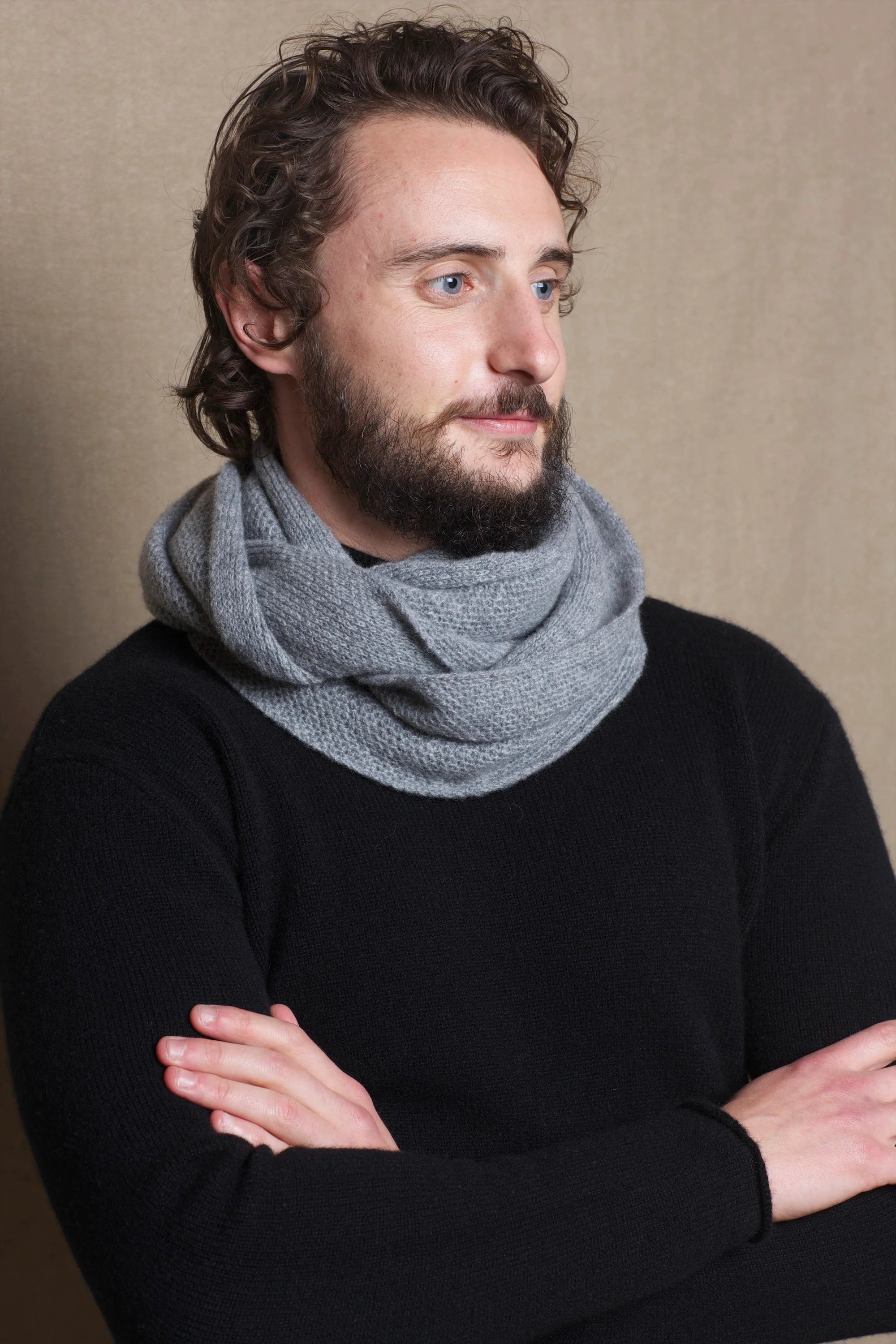 Cashmere Snood in Grey