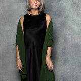 Green Cashmere Wrap Scarf