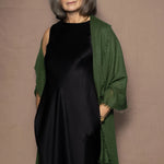 lightweight cashmere shawl in green