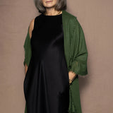 lightweight cashmere shawl in green