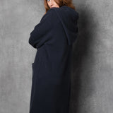 Long Cashmere Cardigan in Navy