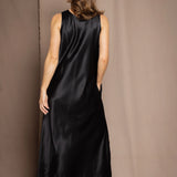 Síoda Silk Slip Opera Dress | Black