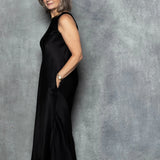 Síoda Silk Slip Opera Dress | Black