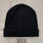 Luxury Men's Cashmere Beanie Hat Black