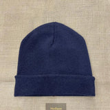 Luxury Men's Cashmere Beanie Hat Blue