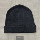 Luxury Men's Cashmere Beanie Hat Charcoal