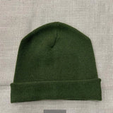 Luxury Men's Cashmere Beanie Hat Green