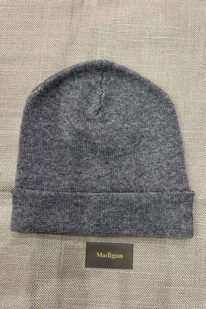 Luxury Men's Cashmere Beanie Hat Grey